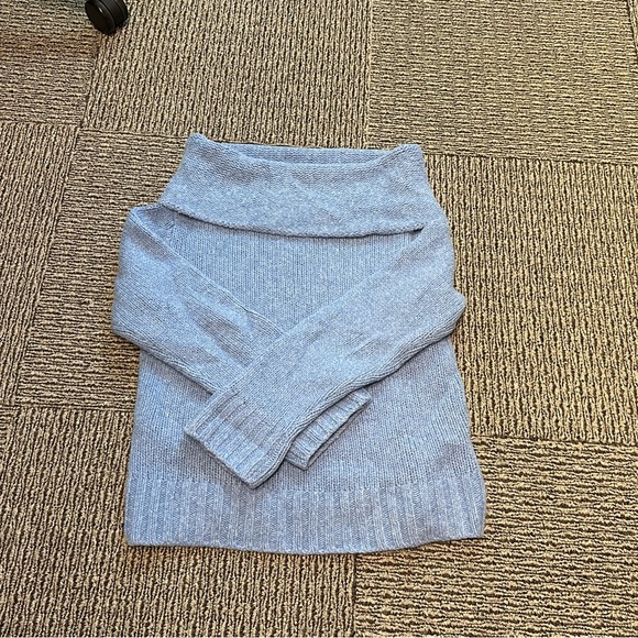 Light Blue Anthropologie Cashmere Blend Oversized Sweater — Size L - Picture 1 of 4